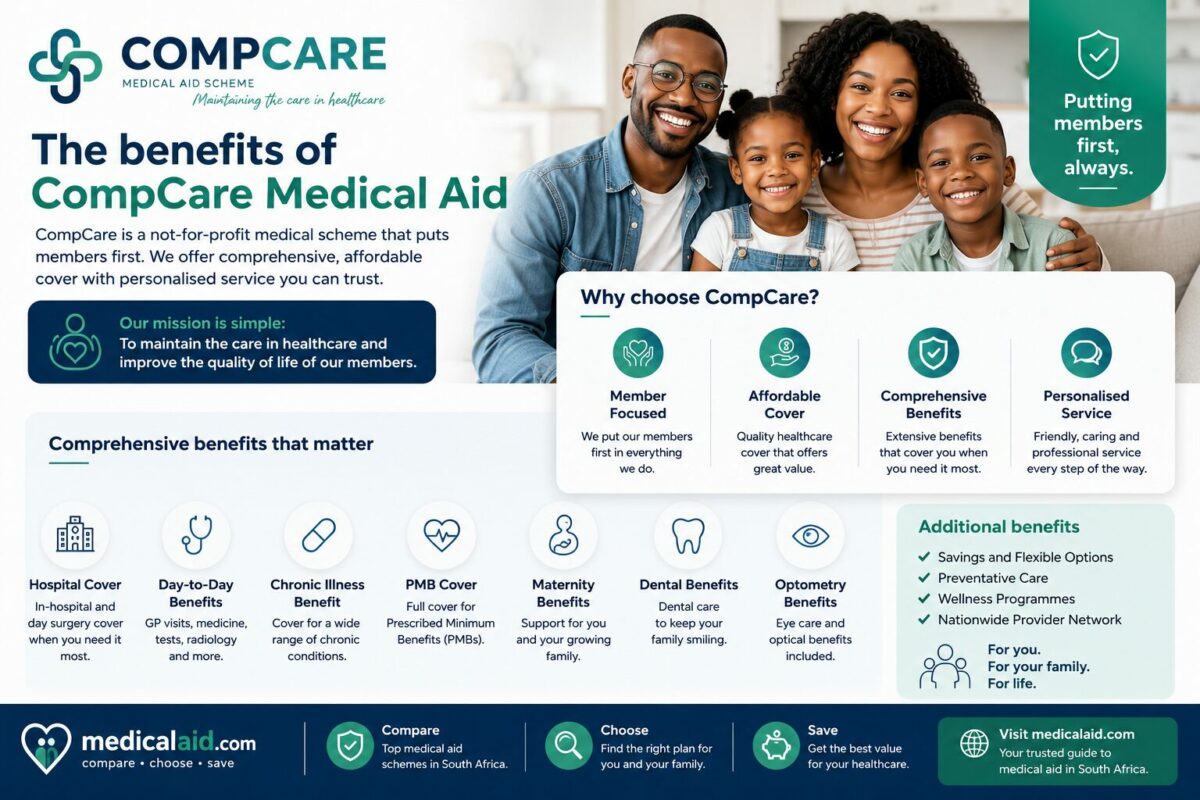CompCare medical aid benefits explained