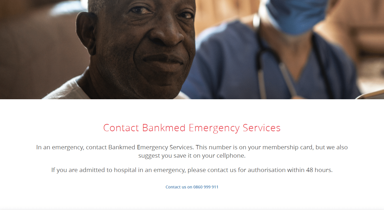 Bankmed Emergency Services