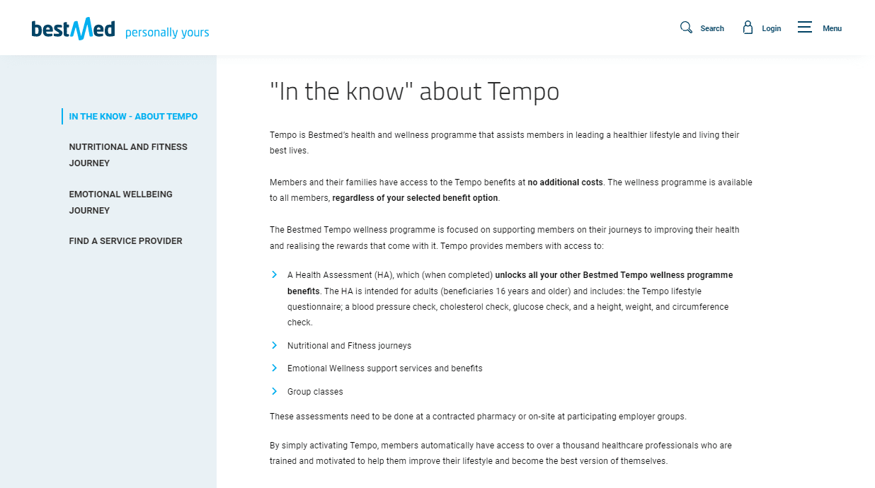 Bestmed Tempo Overview