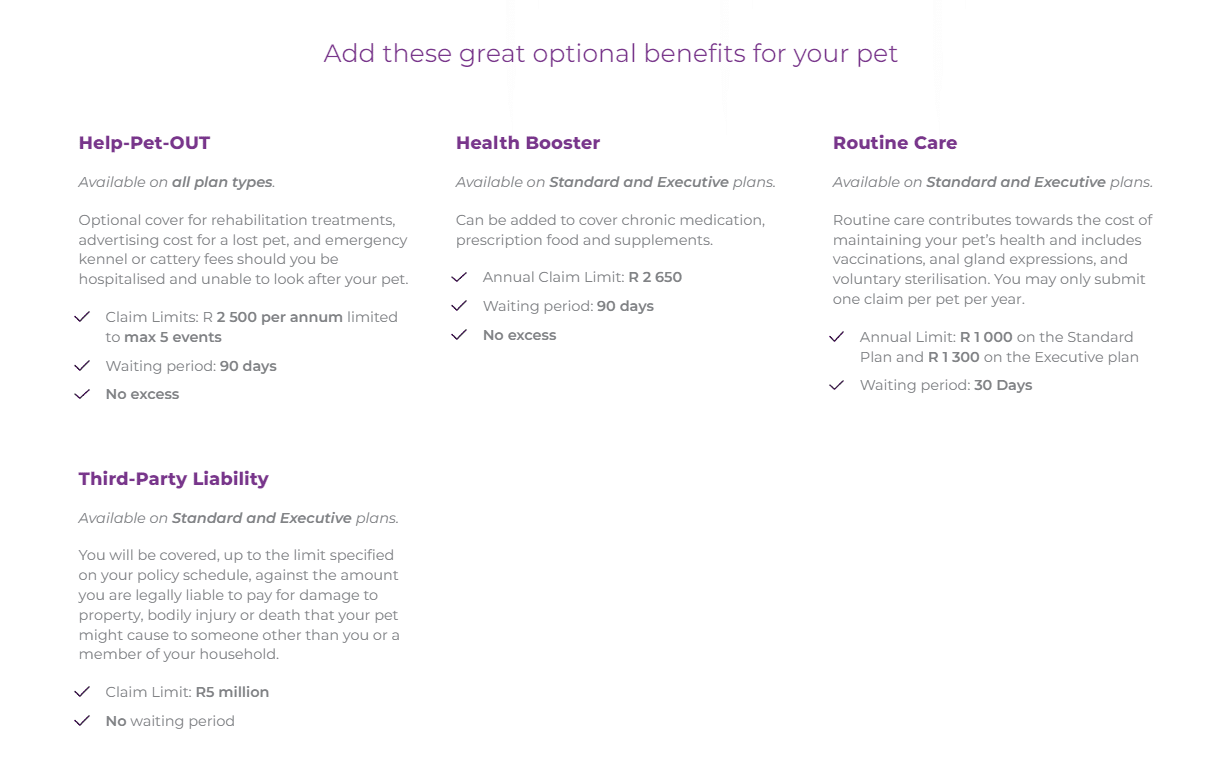 OUTsurance Pet Insurance Features and Additional Benefits