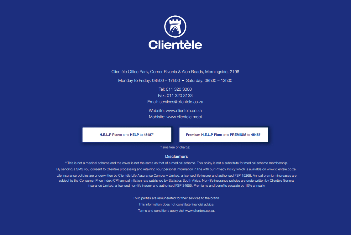 Clientèle Health Customer Support