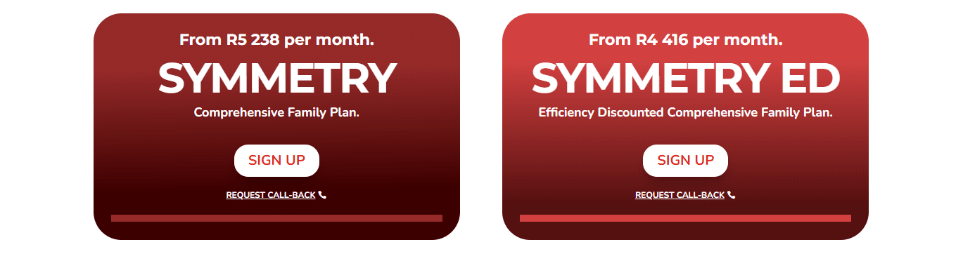 CompCare SYMMETRY Plan vs. Similar Plans from other Medical Schemes