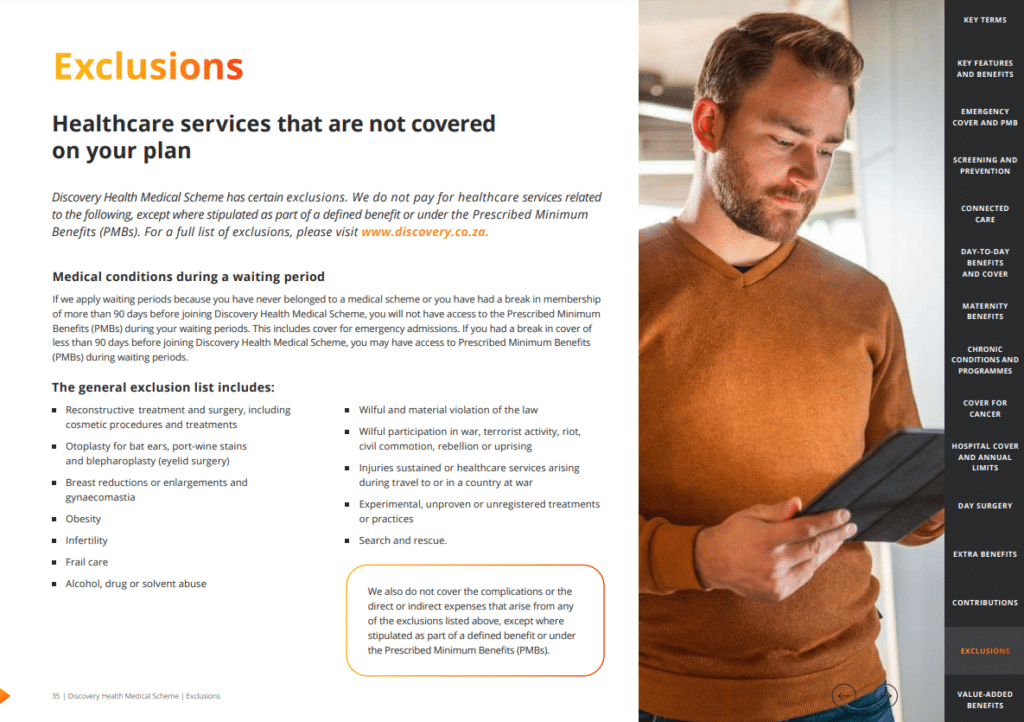 Discovery Health Saver Exclusions and Waiting Periods