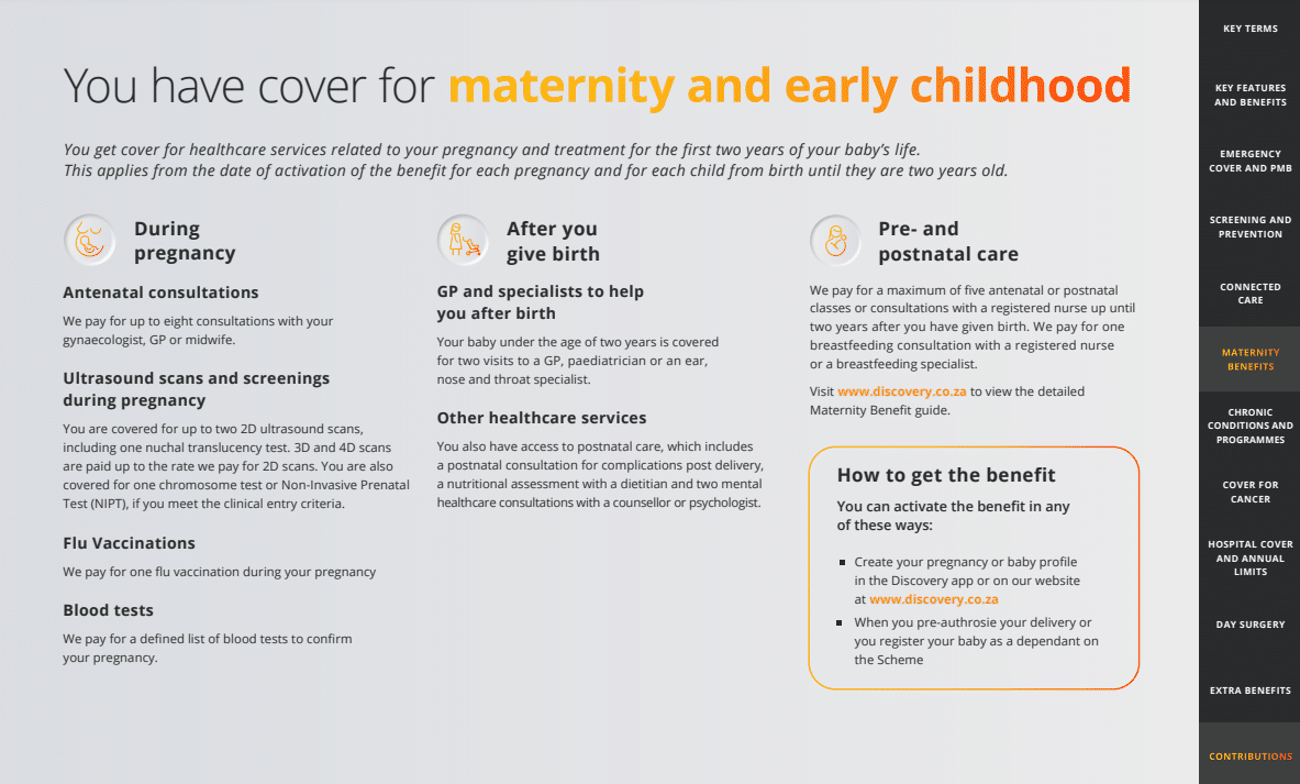 Discovery Maternity and Early Childhood Benefit