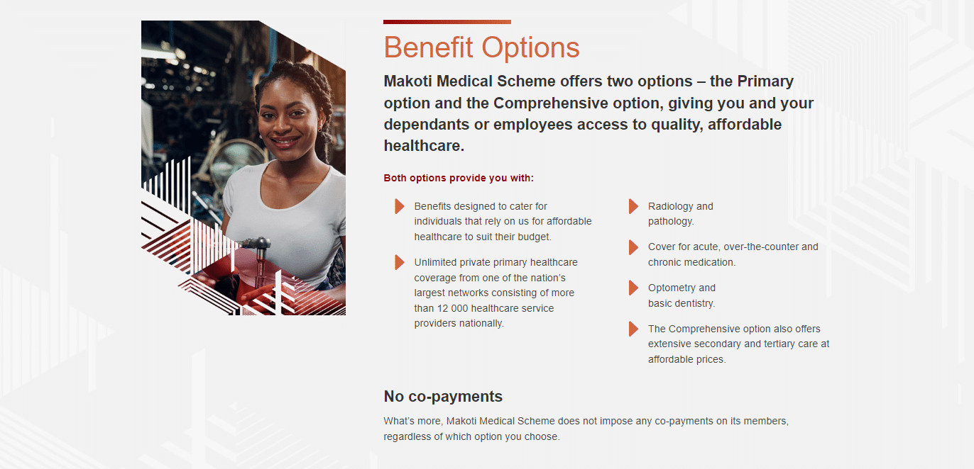 Makoti Medical Scheme Comprehensive Option Benefits and Cover Comprehensive Breakdown