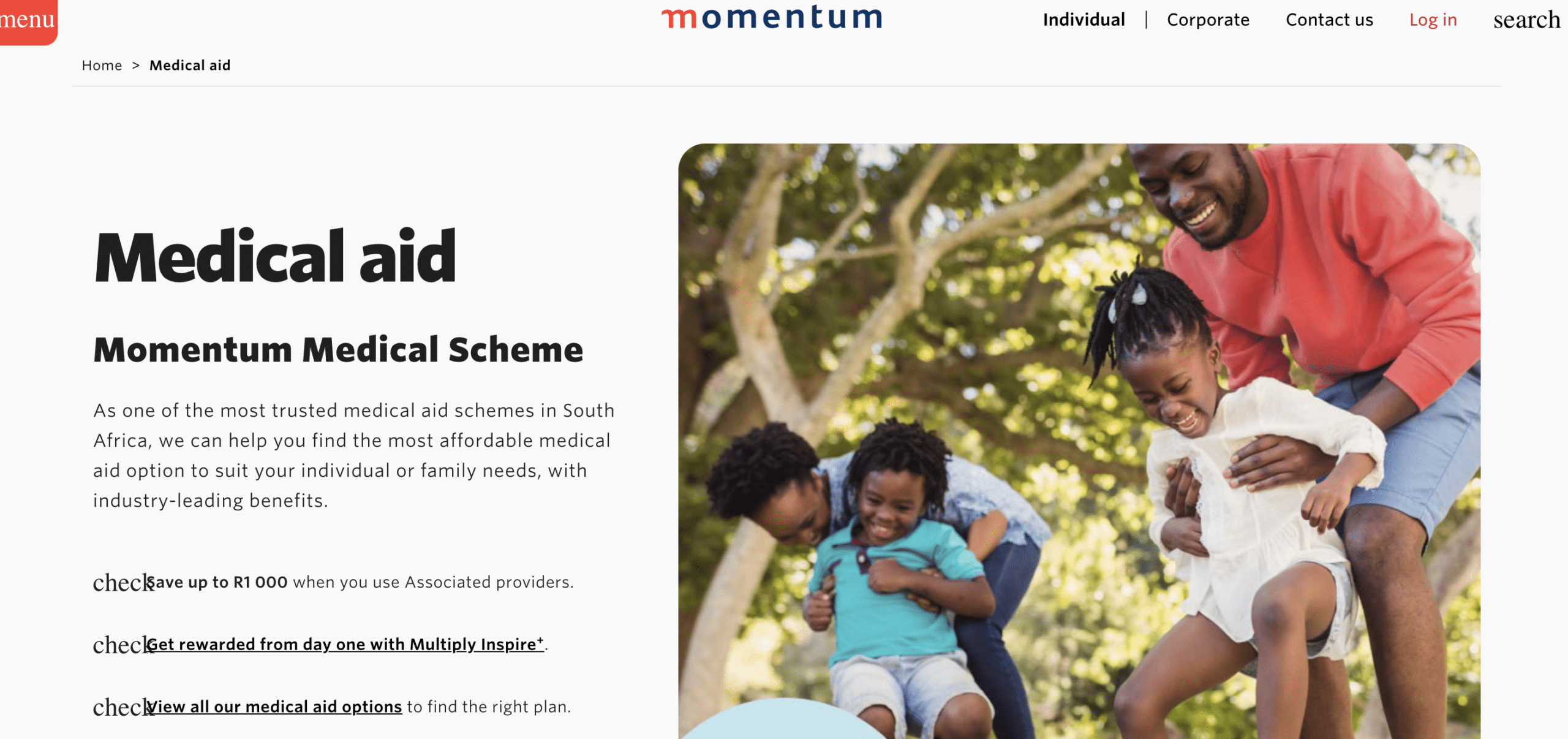 An example of day-to-day benefits: Momentum Health