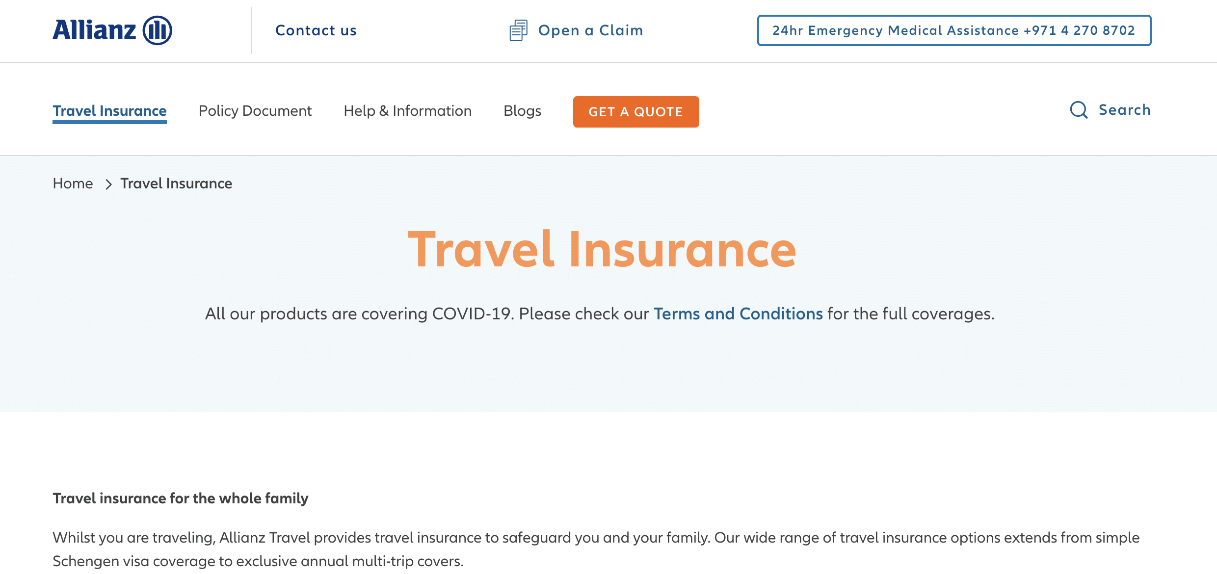 Allianz Travel Insurance