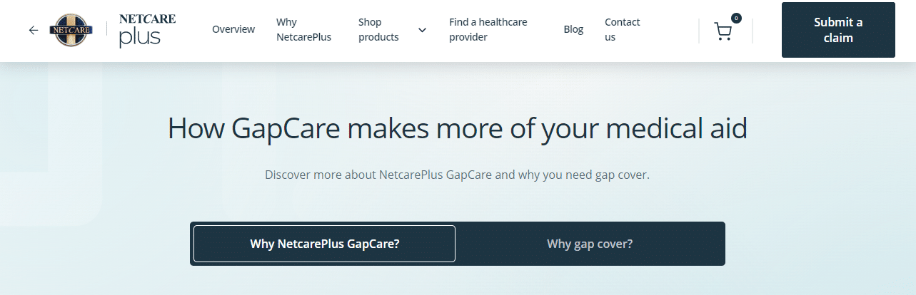 NetcarePlus GapCare Gap Cover Features