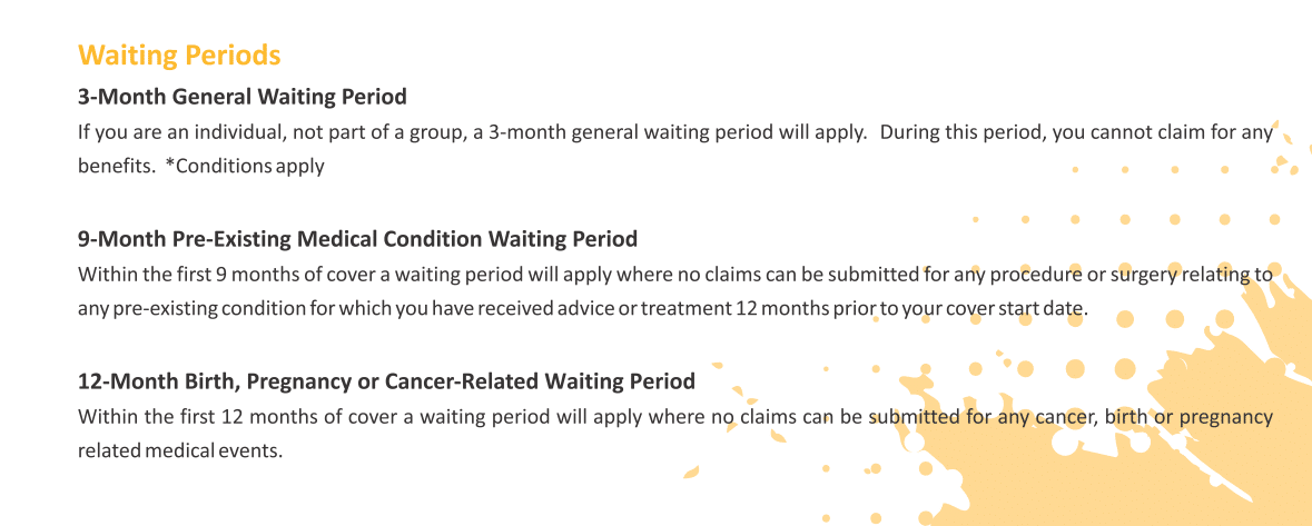 Admed Premium Senior Gap Exclusions and Waiting Periods