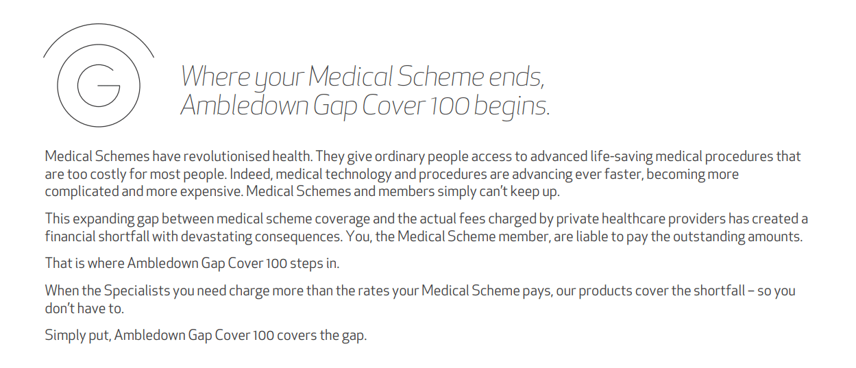 Ambledown Gap Cover 100 Premiums