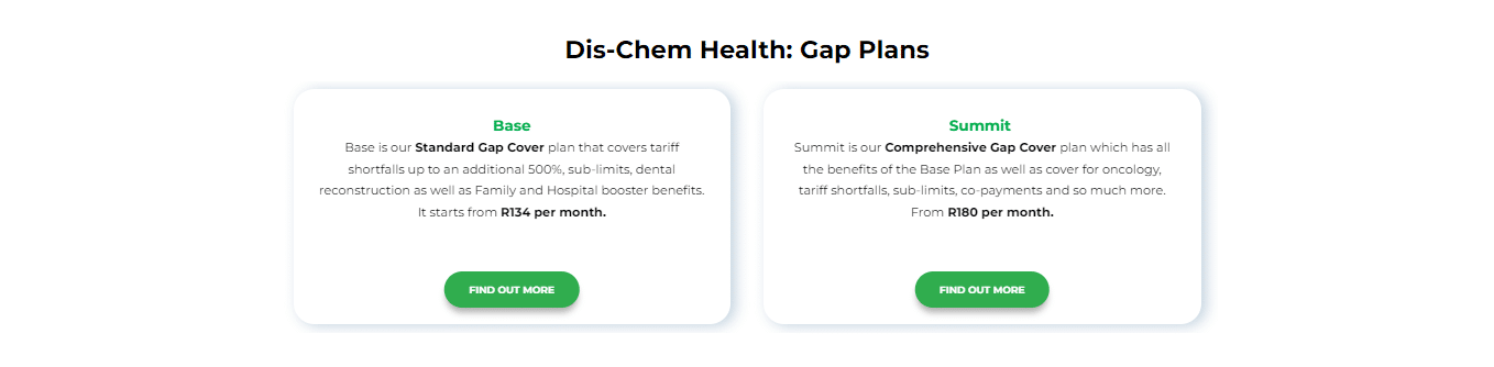 Dis-Chem Gap Cover Features