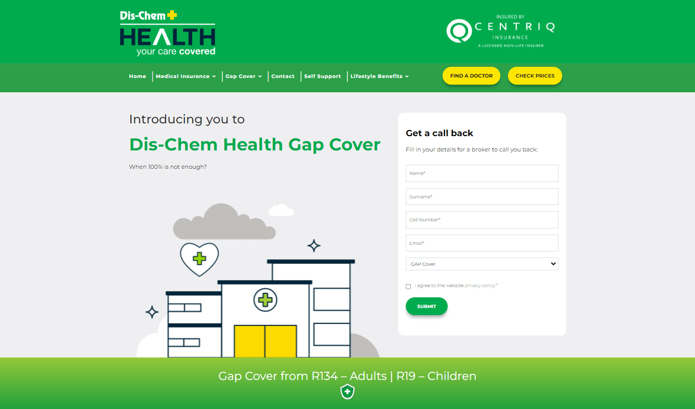 Dis-Chem Gap Cover
