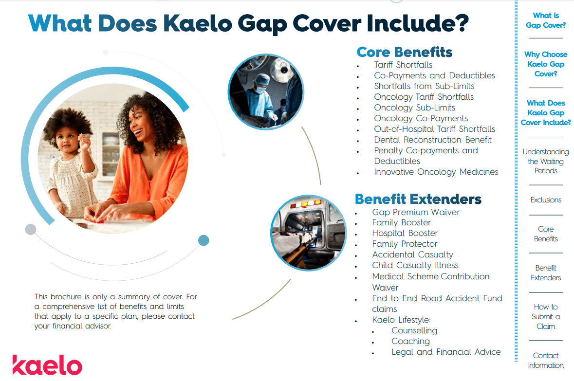 Kaelo Gap Benefits and Cover Breakdown