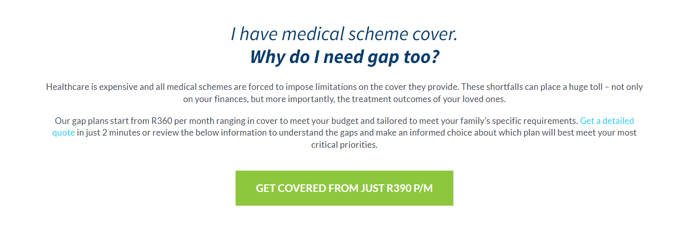 Medway GapCore Benefits and Cover Breakdown