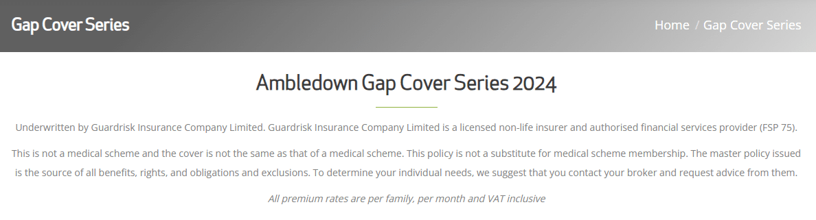 ambledown gap cover