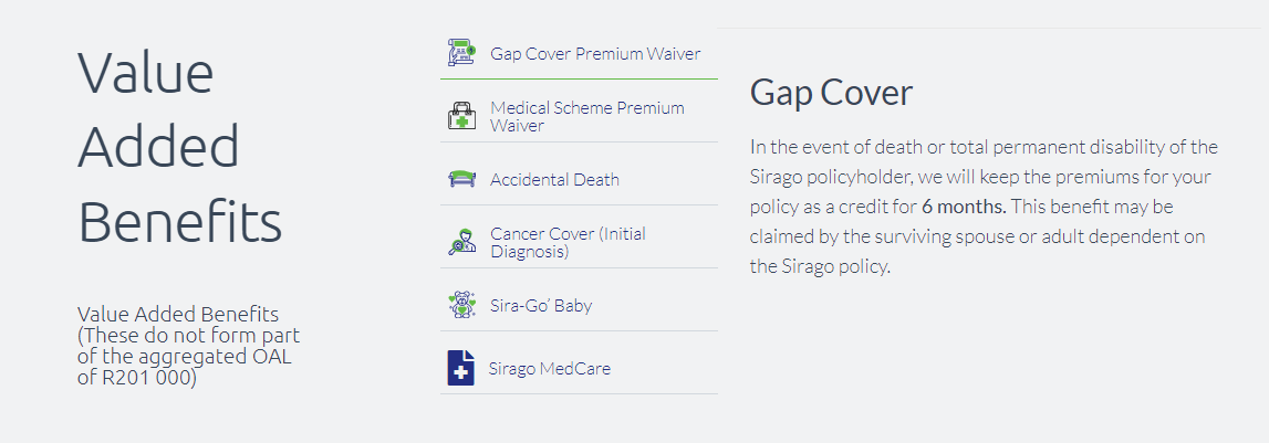 sirago gov gap value added benefits