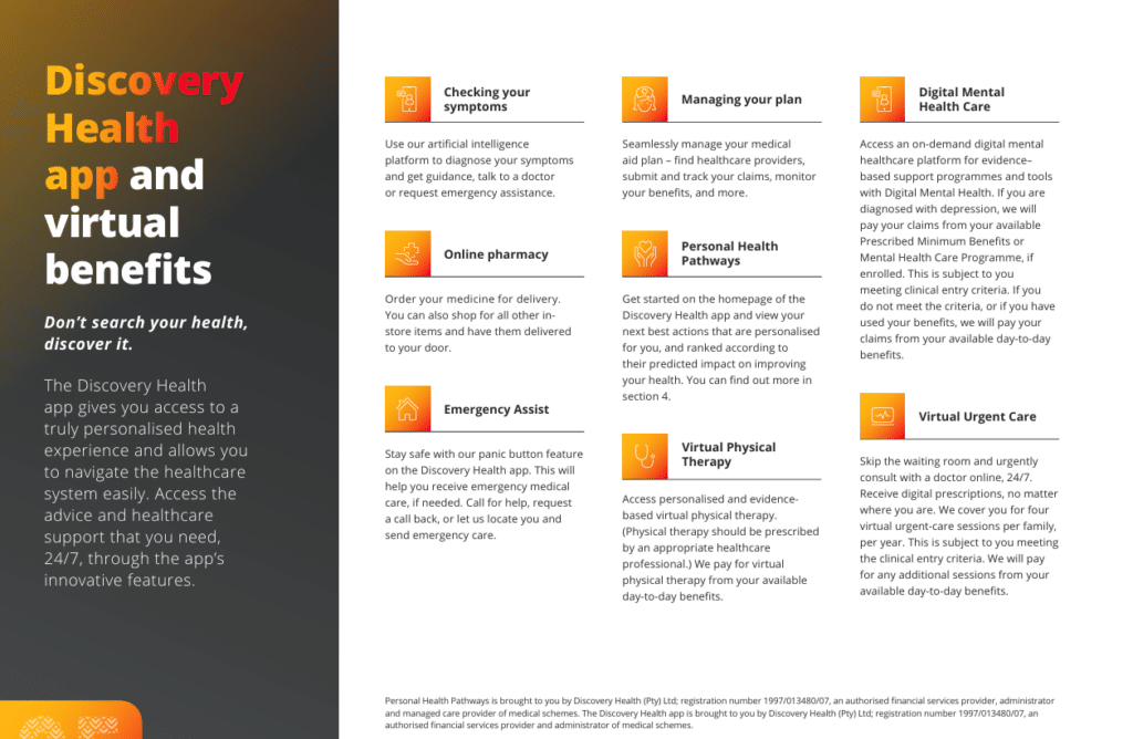 Discovery Health app and virtual benefits