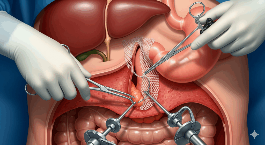 Surgery for large hiatus hernia